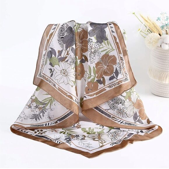 2 piece silky scarf set